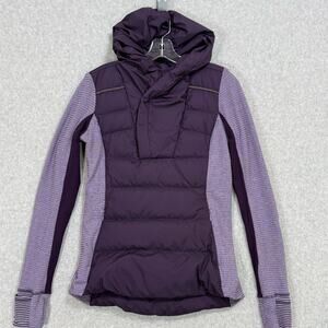 Lululemon Fluff Off Pullover 800 Fill Goose Down Jacket Size 6 Puffer Hoodie